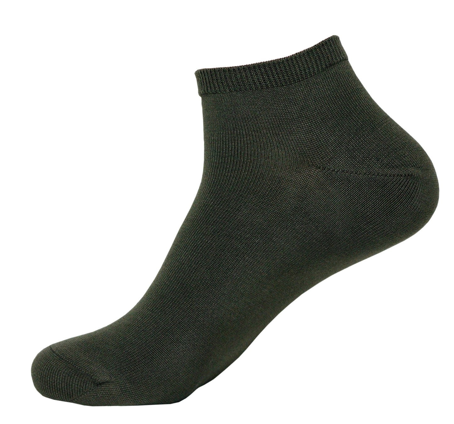 L.Martin Pima Cotton Ankle Socks for Men / Women - 100% Cotton Interface - Dark Brown - 3Pair
