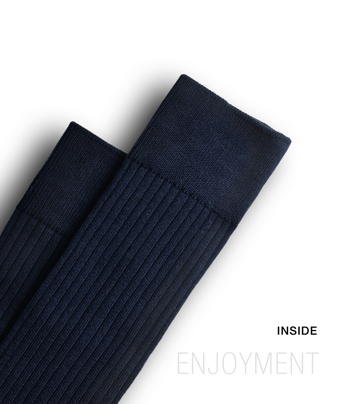 L.Martin Pima Cotton Over the Calf Dress Socks - 100% Cotton Interface - Navy Blue - 3Pair