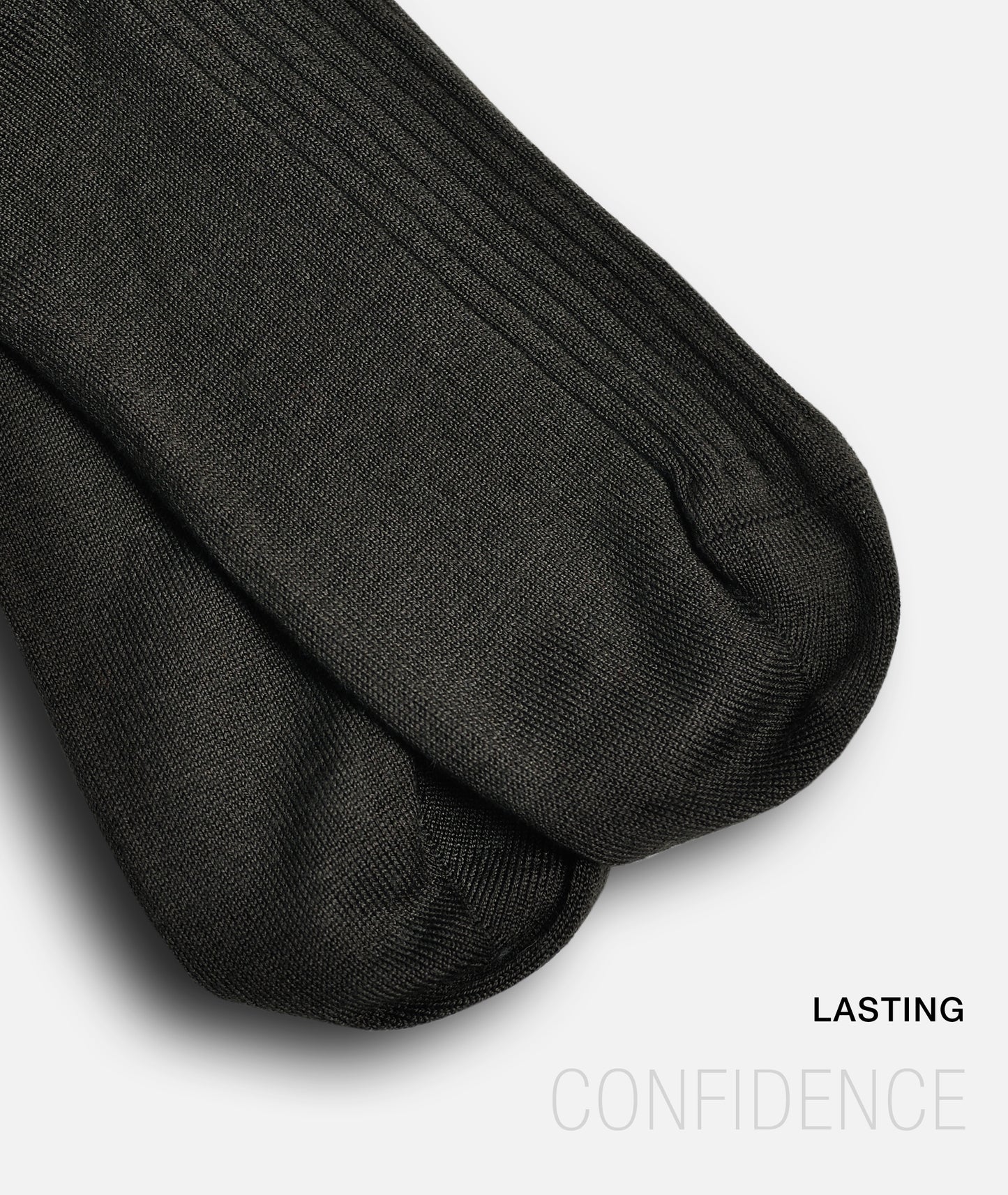 L.Martin Pima Cotton Over the Calf Dress Socks - 100% Cotton Interface - Dark Brown - 3Pair