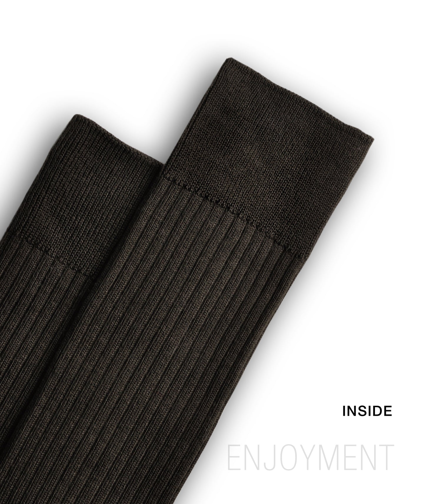 L.Martin Pima Cotton Over the Calf Dress Socks - 100% Cotton Interface - Dark Brown - 3Pair