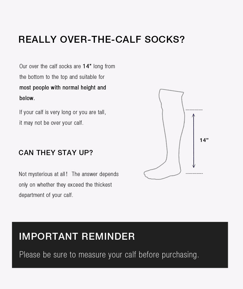 L.Martin Pima Cotton Over the Calf Dress Socks - 100% Cotton Interface - Black - 3Pair