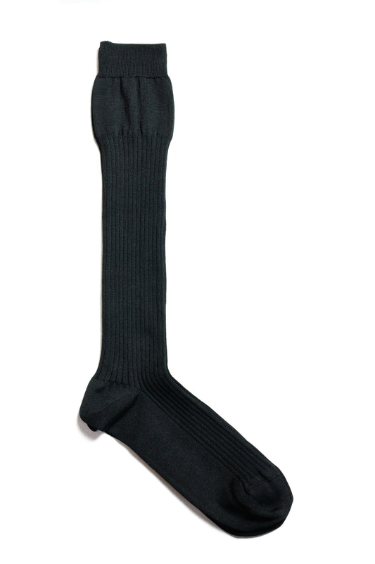 L.Martin 16" Pima Cotton Over-the-Calf Plus Dress Socks - 100% Cotton Interface - Black - 3Pair