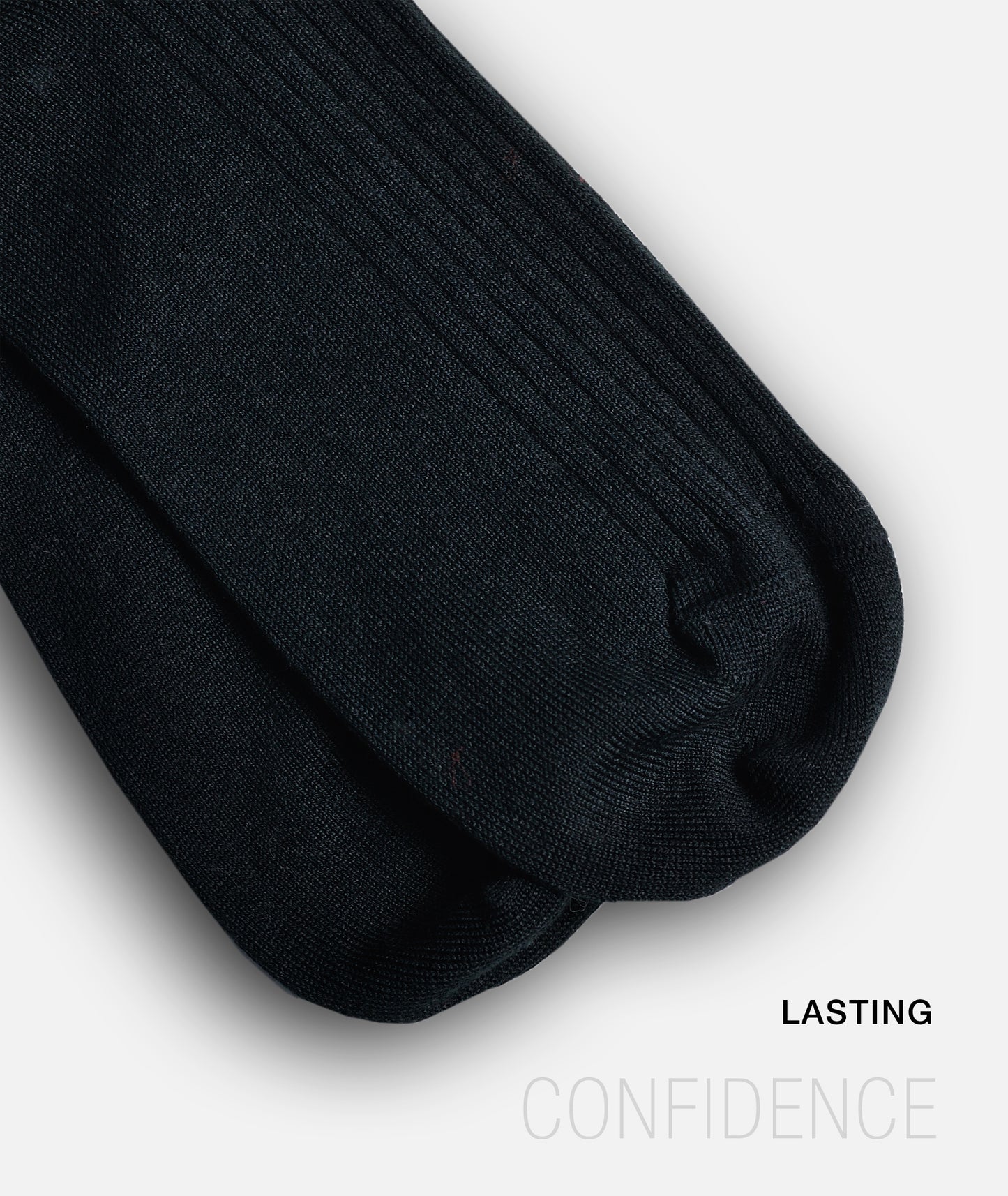 L.Martin Pima Cotton Over the Calf Dress Socks - 100% Cotton Interface - Black - 3Pair